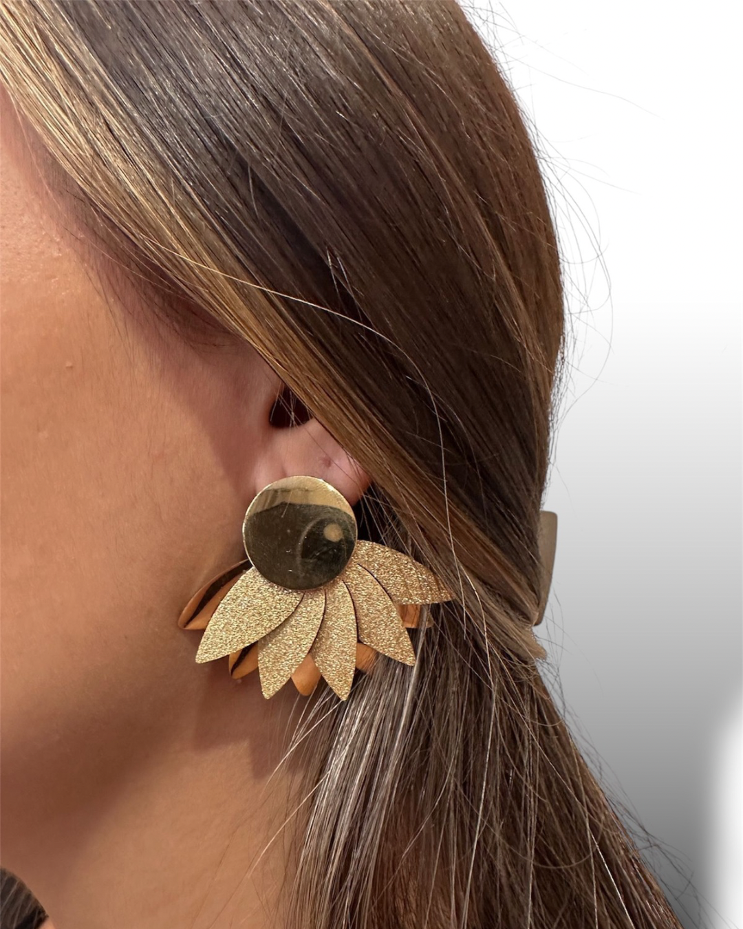 Pendientes Náyade dorado