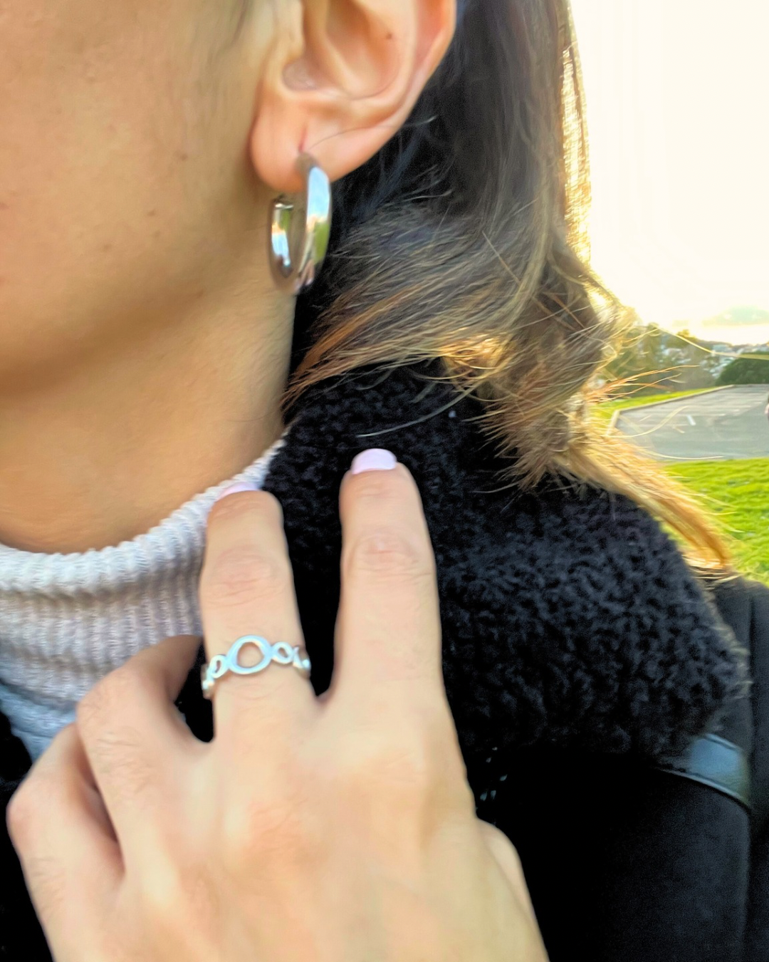 Pendientes Círcula Plateado